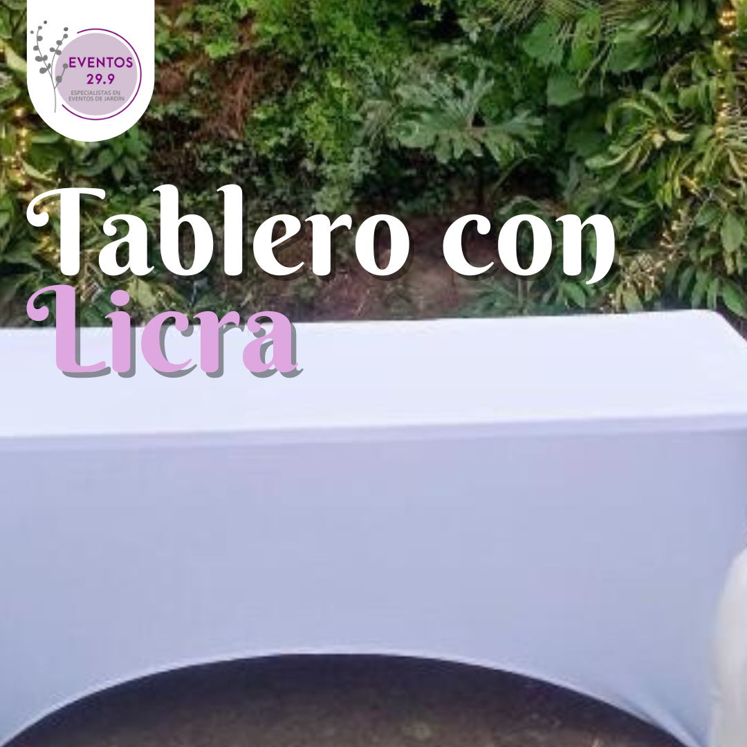 Tablero con licra blanca o negra